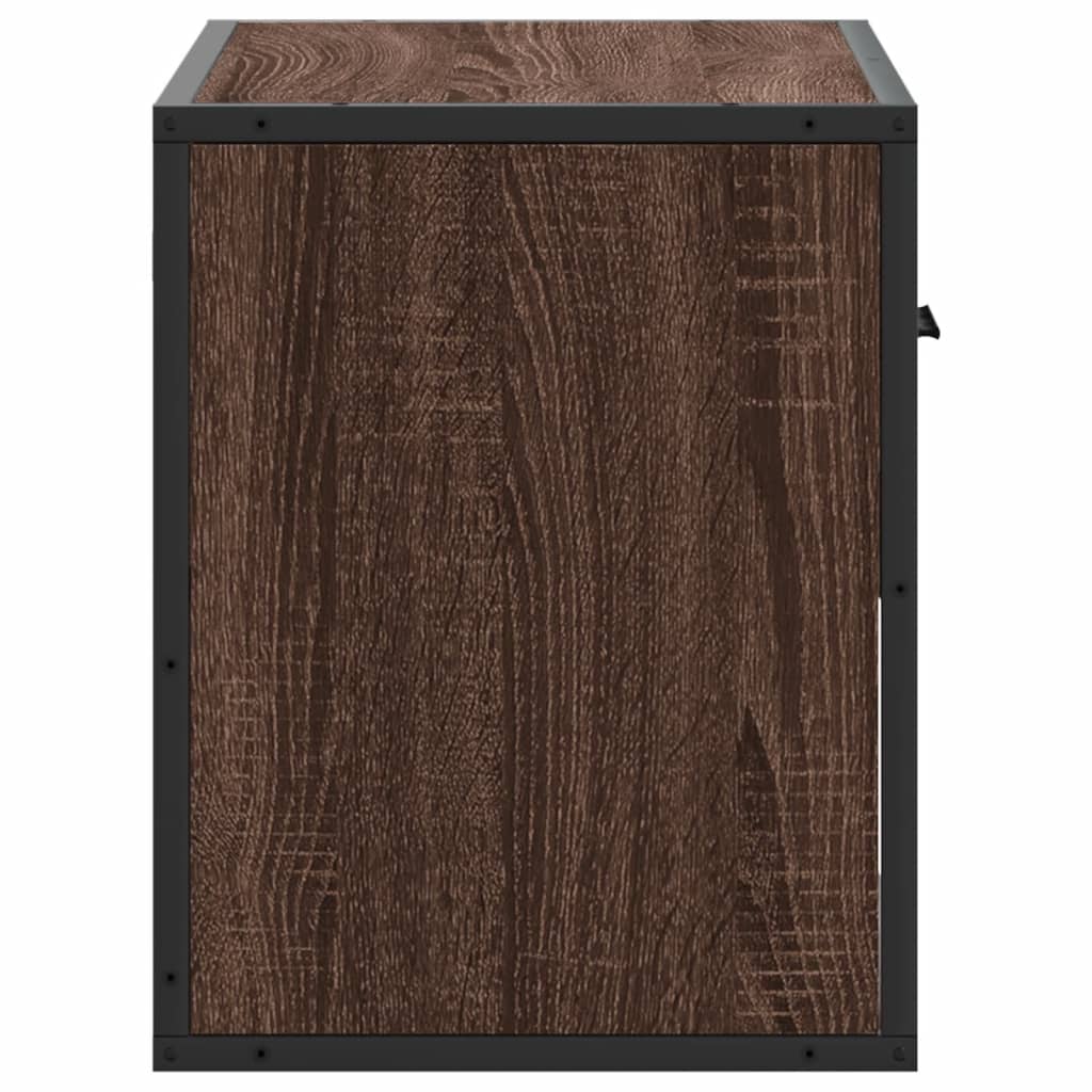 Tv-meubel 60x31x39,5 cm bewerkt hout metaal bruin eikenkleurig