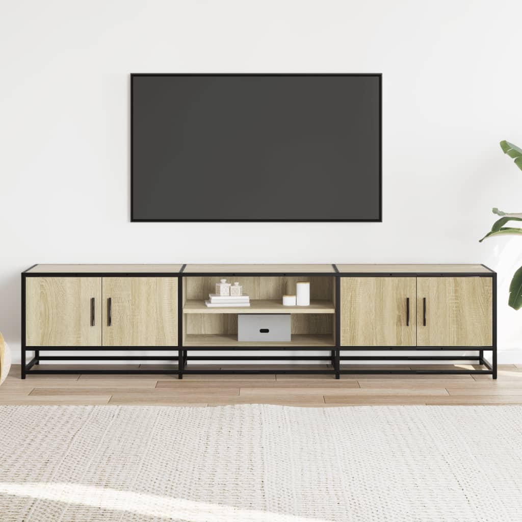 Tv-meubel 180x35x41 cm bewerkt hout sonoma eikenkleurig