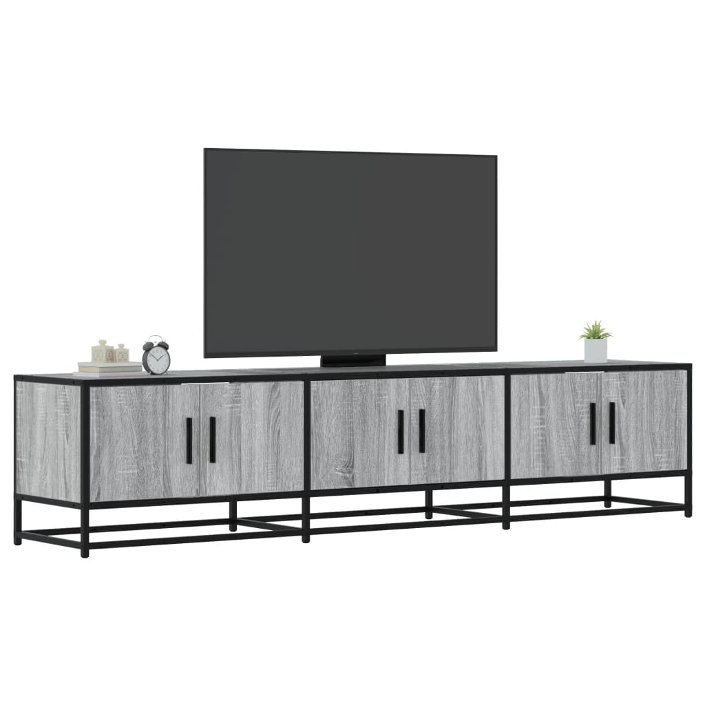 Tv-meubel 180x35x41 cm bewerkt hout grijs sonoma eikenkleurig