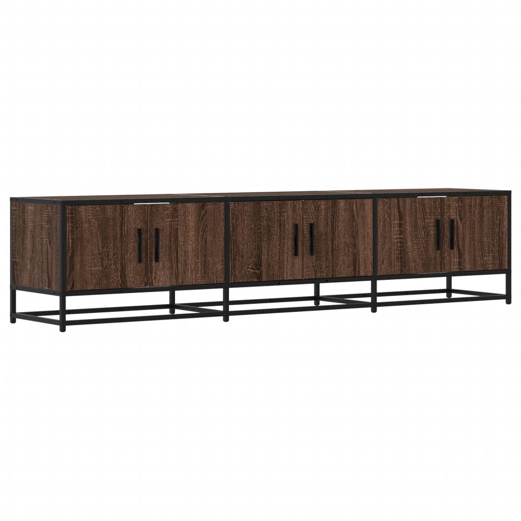 Tv-meubel 180x35x41 cm bewerkt hout bruin eikenkleurig