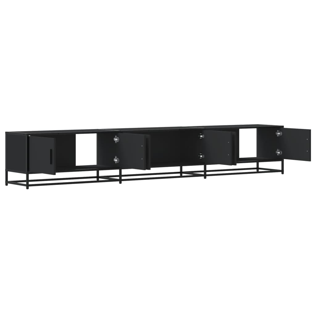 Tv-meubel 240x35x41 cm bewerkt hout zwart