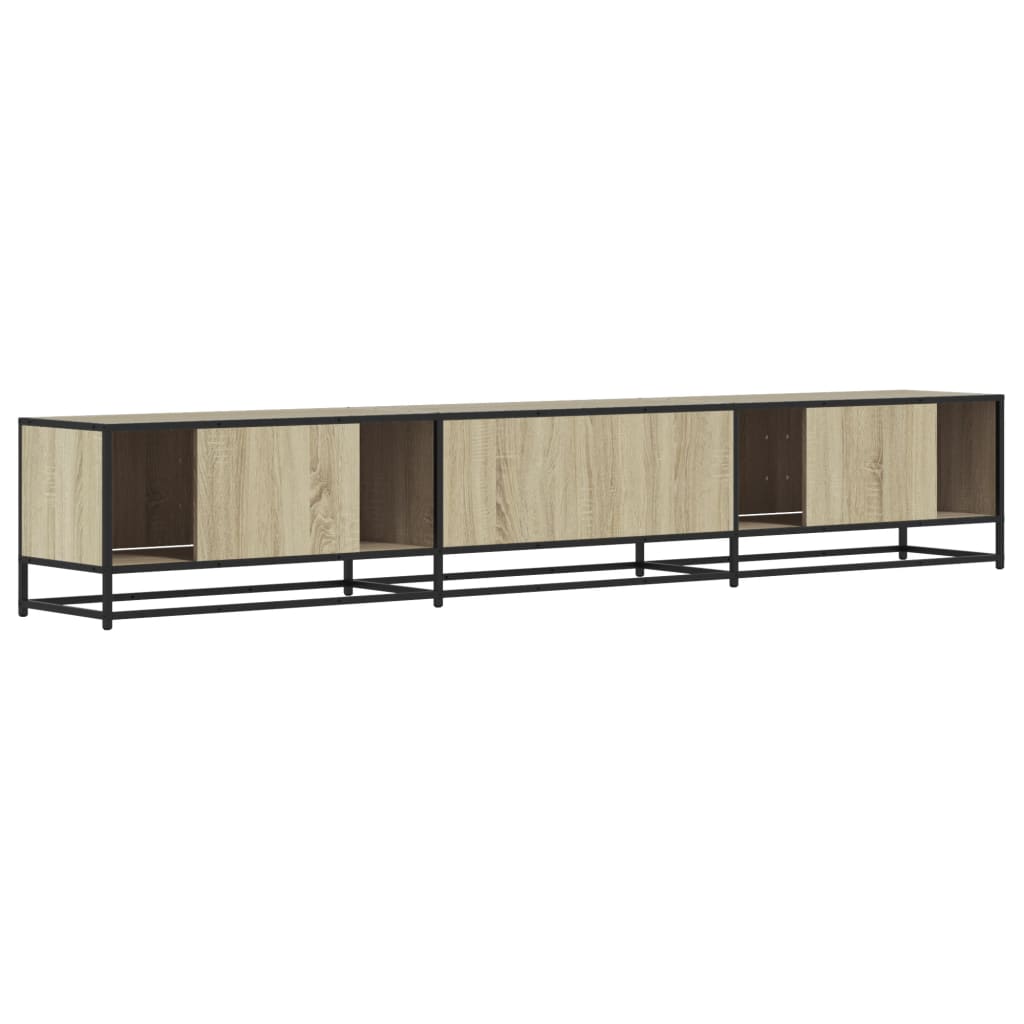 Tv-meubel 240x35x41 cm bewerkt hout sonoma eikenkleurig