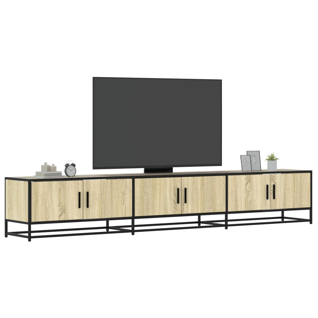 Tv-meubel 240x35x41 cm bewerkt hout sonoma eikenkleurig