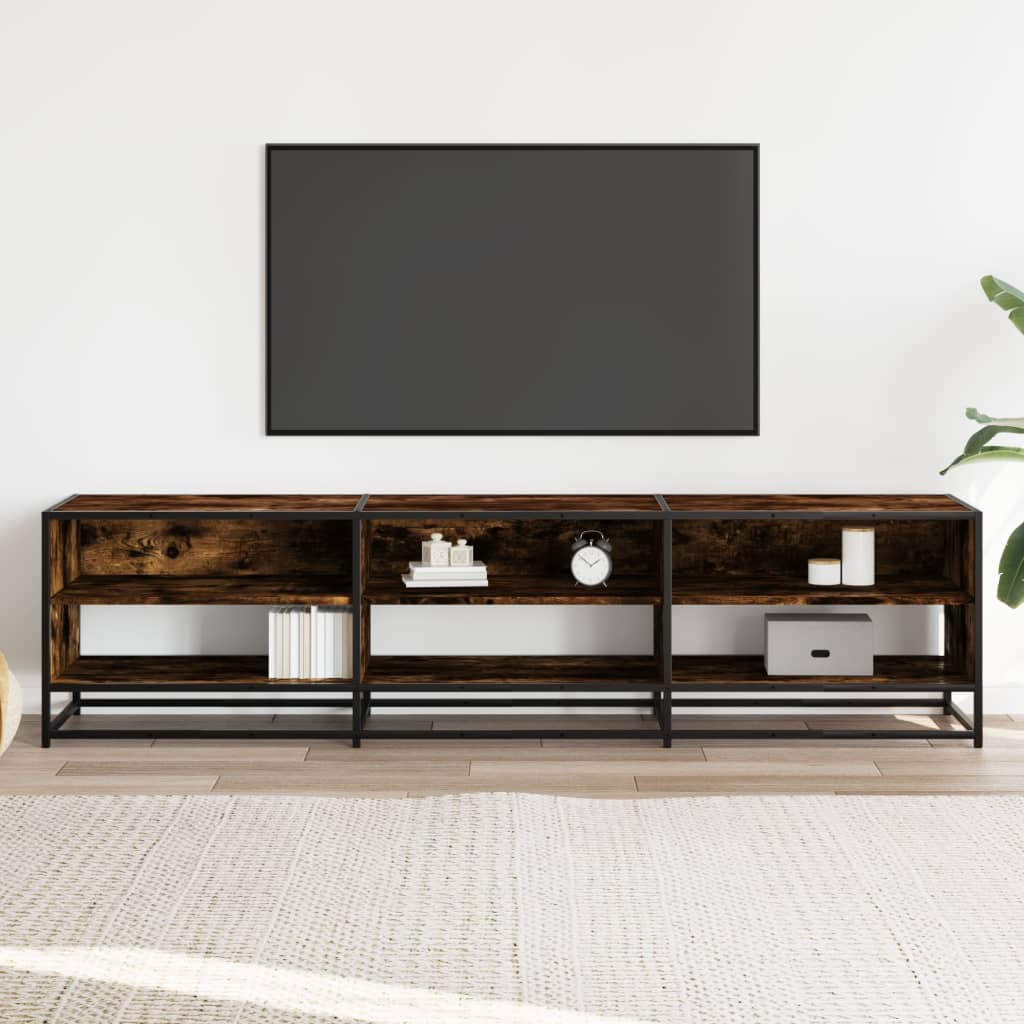 Tv-meubel 180x40x46 cm bewerkt hout gerookt eikenkleurig