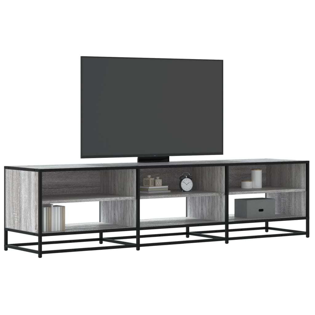 Tv-meubel 180x40x46 cm bewerkt hout grijs sonoma eikenkleurig