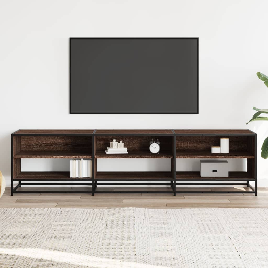 Tv-meubel 180x40x46 cm bewerkt hout bruin eikenkleurig