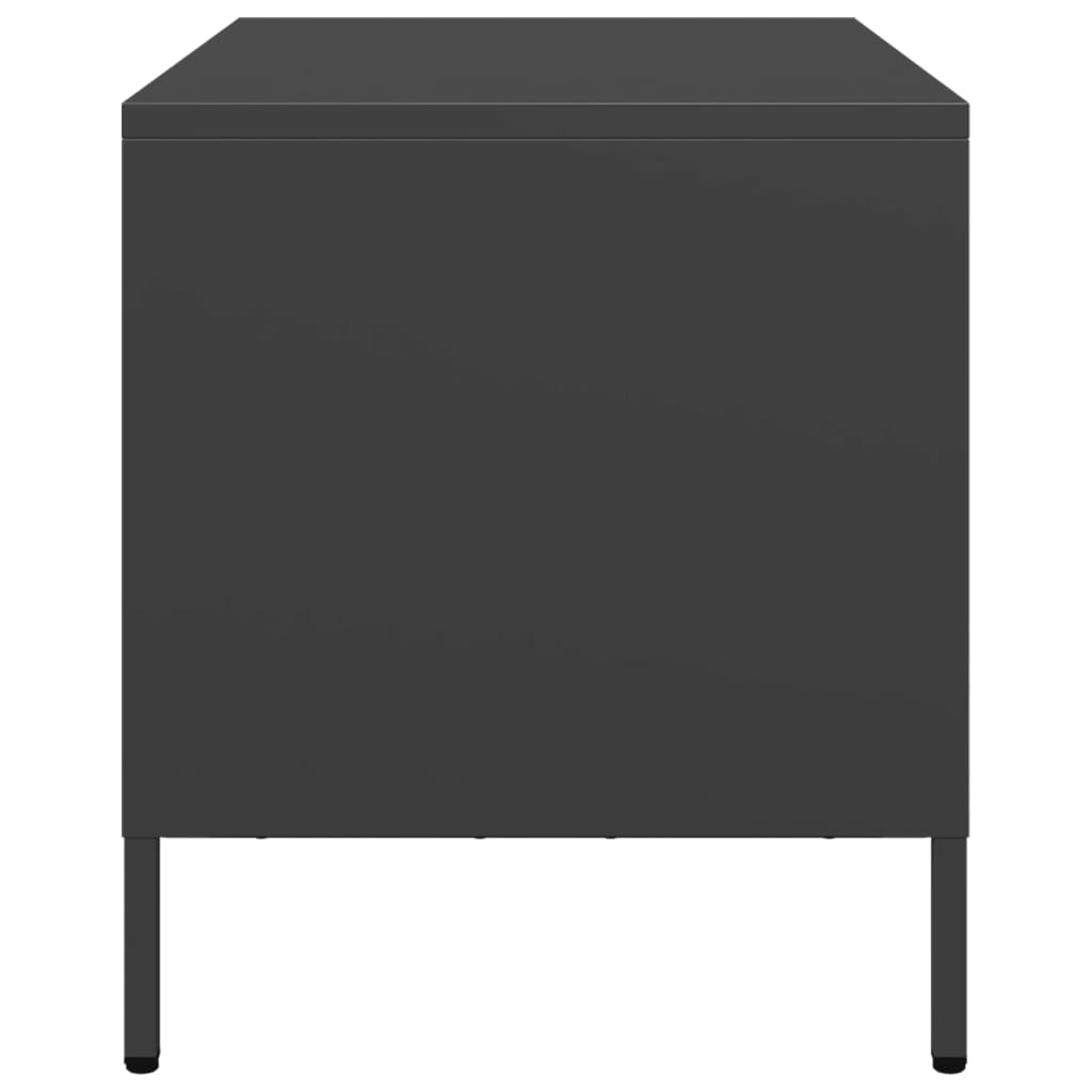 Tv-meubel 68x39x43,5 cm koudgewalst staal zwart