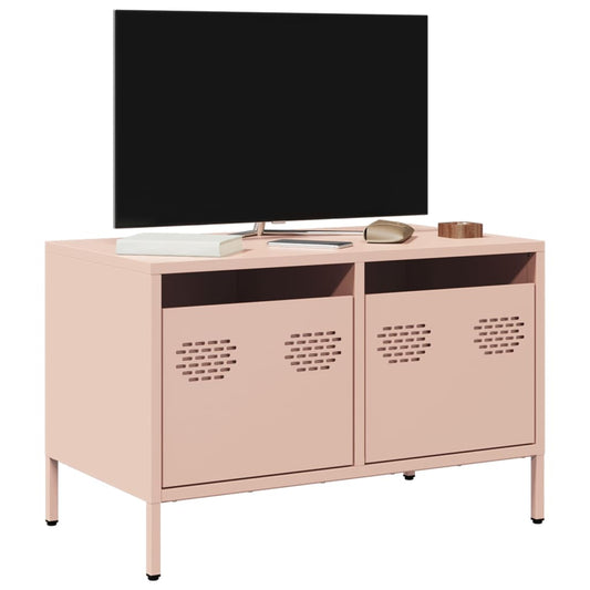 Tv-meubel 68x39x43,5 cm koudgewalst staal roze