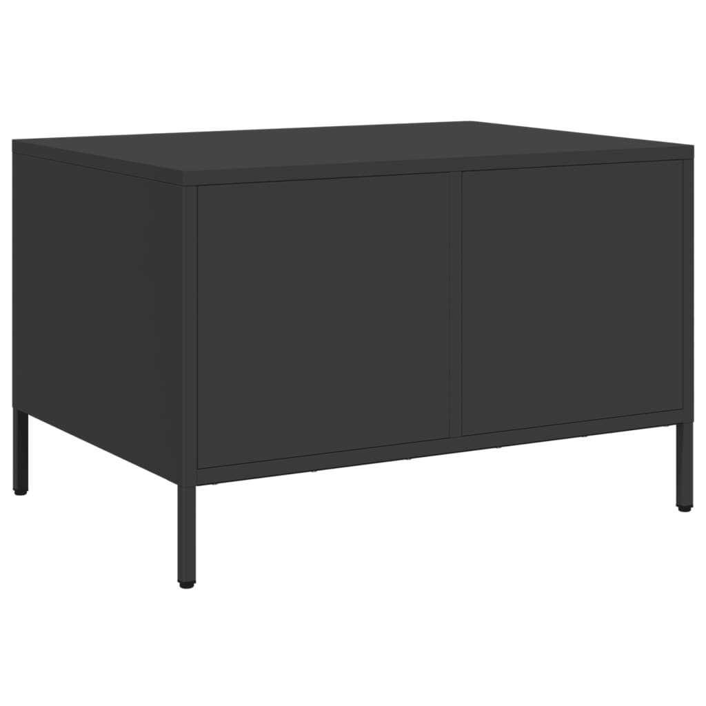 Tv-meubel 68x50x43,5 cm koudgewalst staal zwart