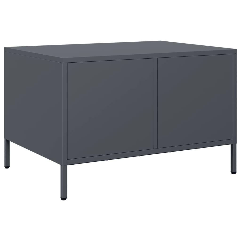 Tv-meubel 68x50x43,5 cm koudgewalst staal antracietkleurig