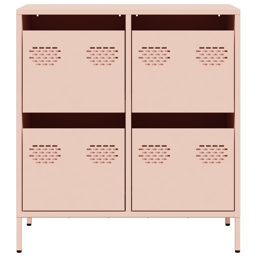 Dressoir 68x39x73,5 cm koudgewalst staal roze