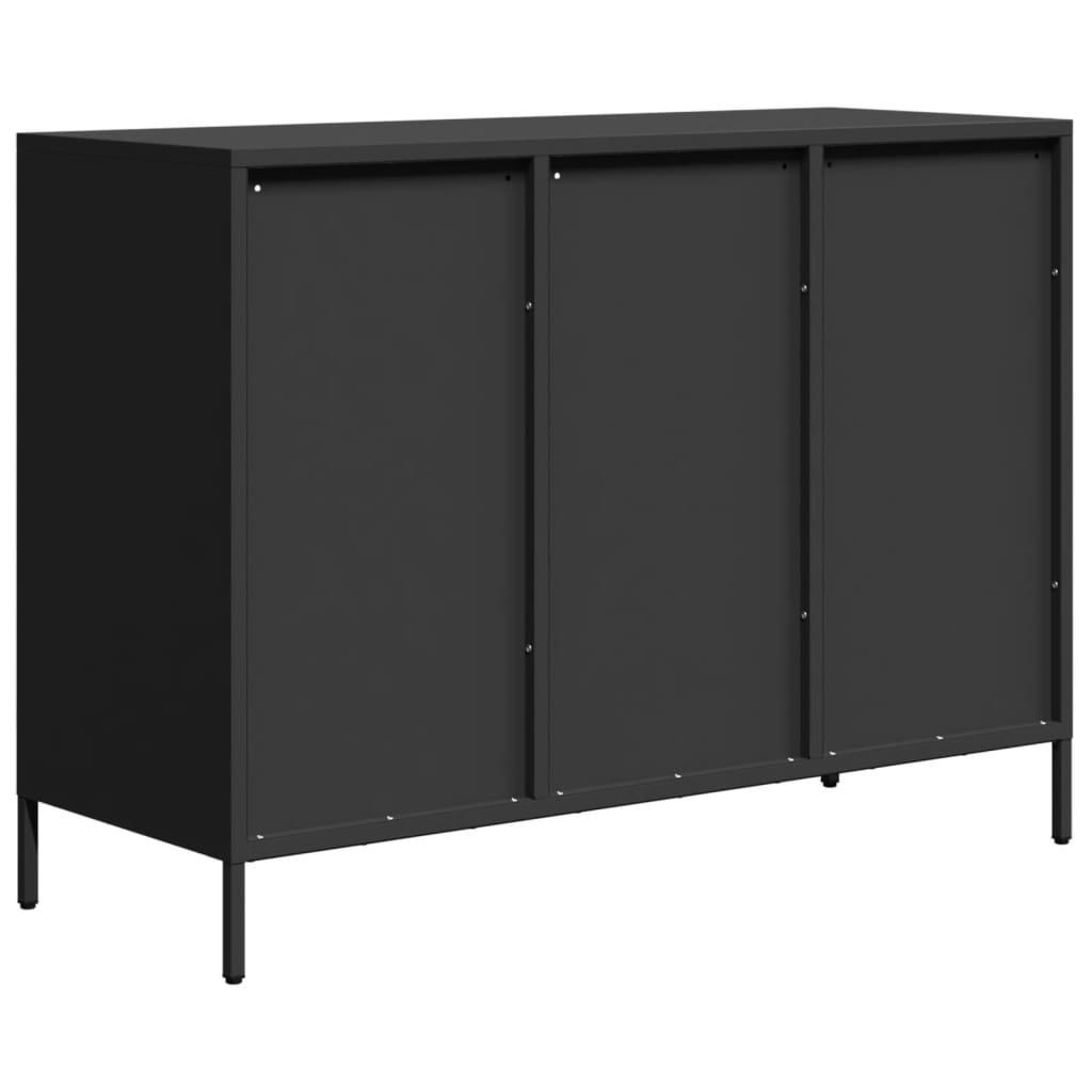 Dressoir 101,5x39x73,5 cm koudgewalst staal zwart