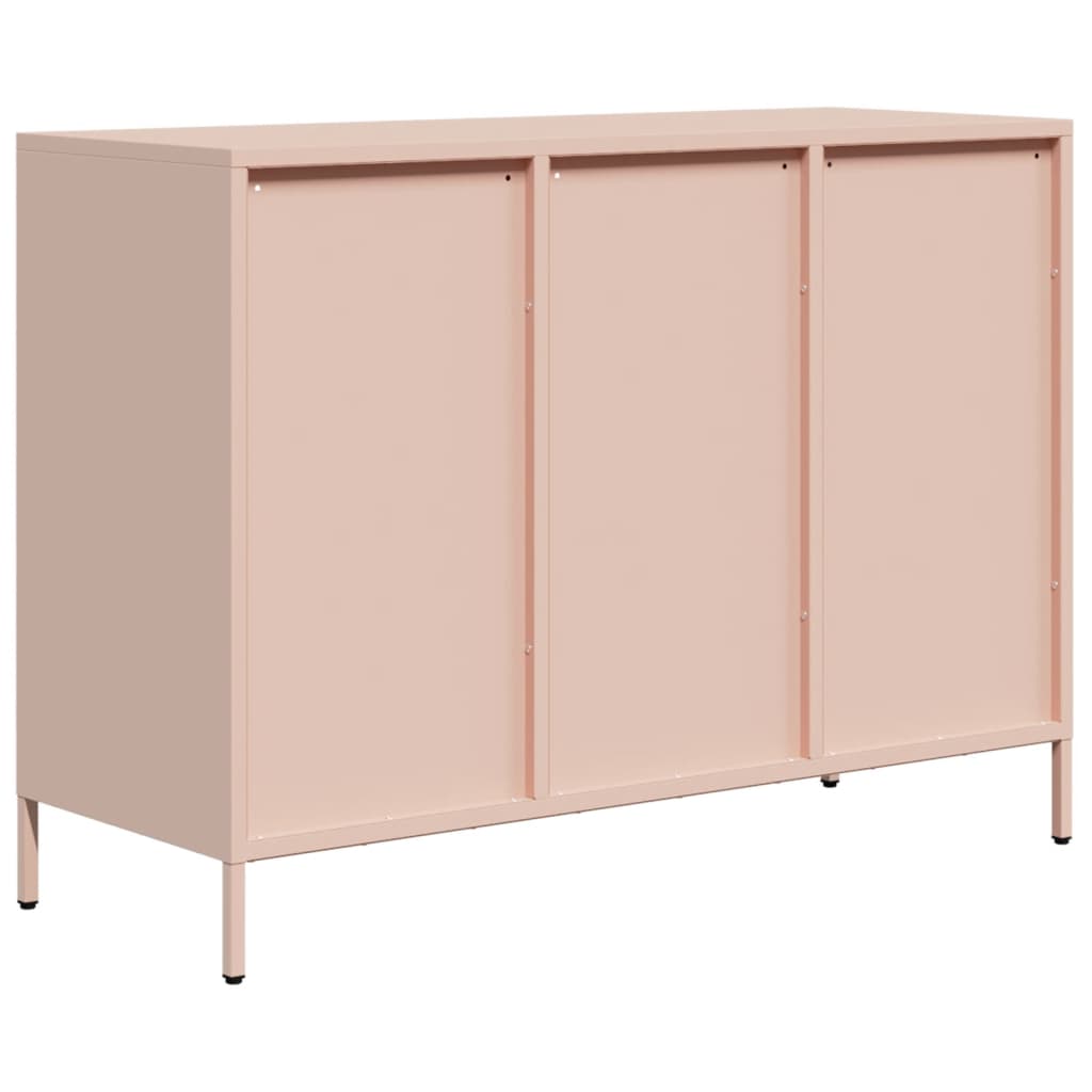 Dressoir 101,5x39x73,5 cm koudgewalst staal roze