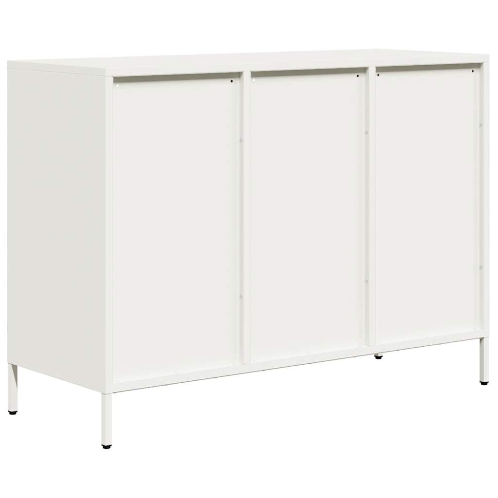 Dressoir 101,5x39x73,5 cm koudgewalst staal wit