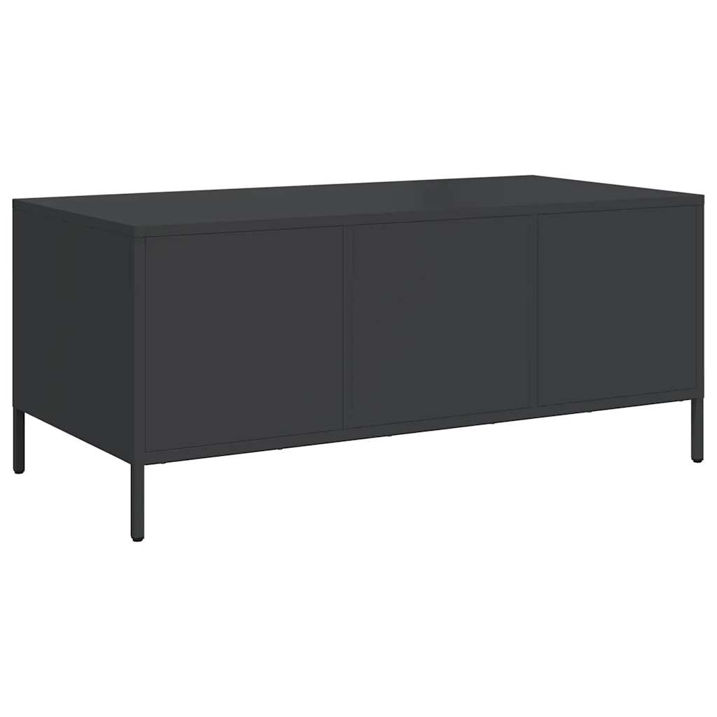 Salontafel 101,5x50x43,5 cm koudgewalst staal zwart