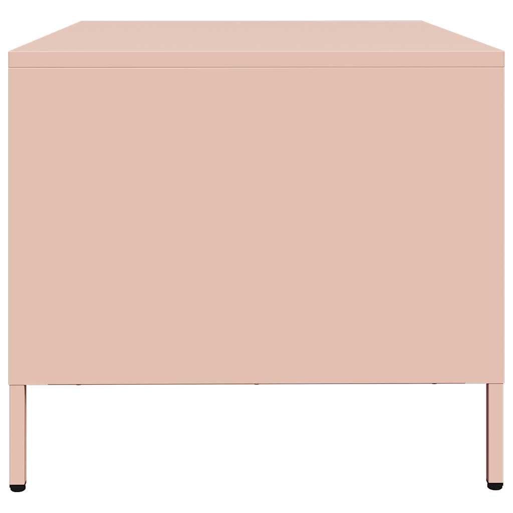 Salontafel 101,5x50x43,5 cm koudgewalst staal roze