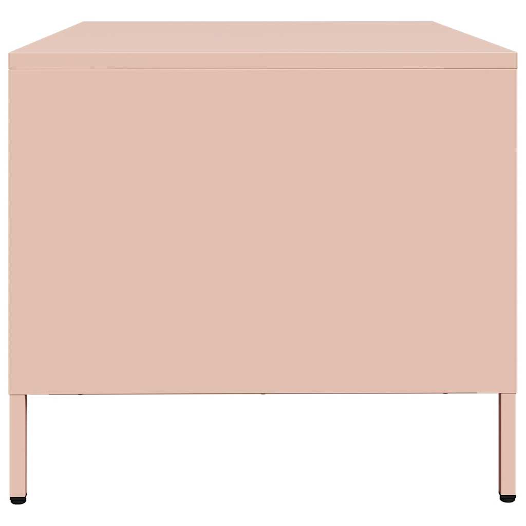 Salontafel 101,5x50x43,5 cm koudgewalst staal roze