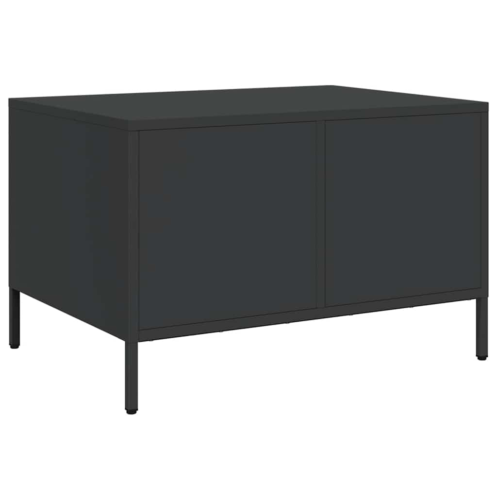 Salontafel 68,5x50x43,5 cm koudgewalst staal zwart