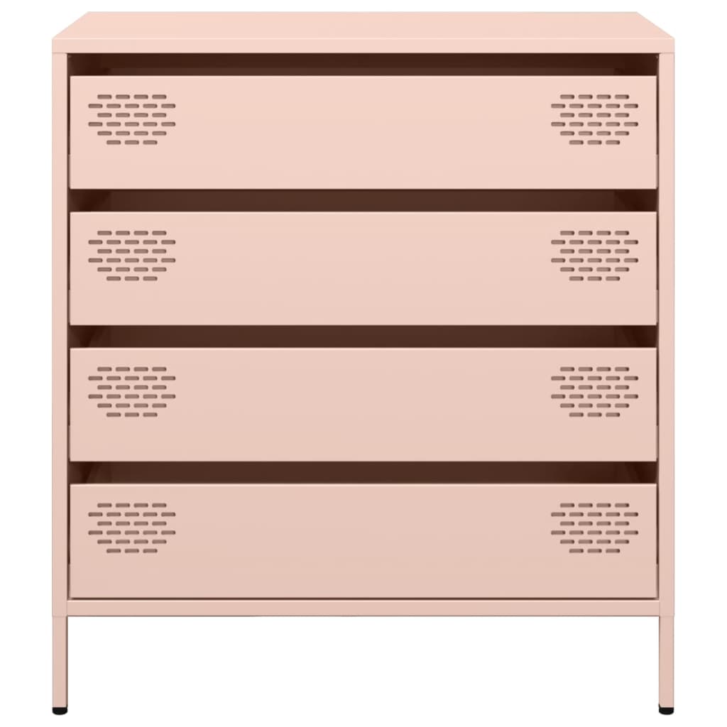 Dressoir 68x39x73,5 cm koudgewalst staal roze