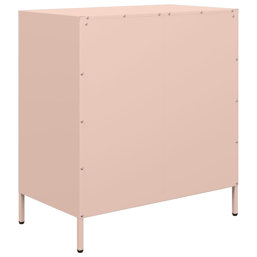 Dressoir 68x39x73,5 cm koudgewalst staal roze