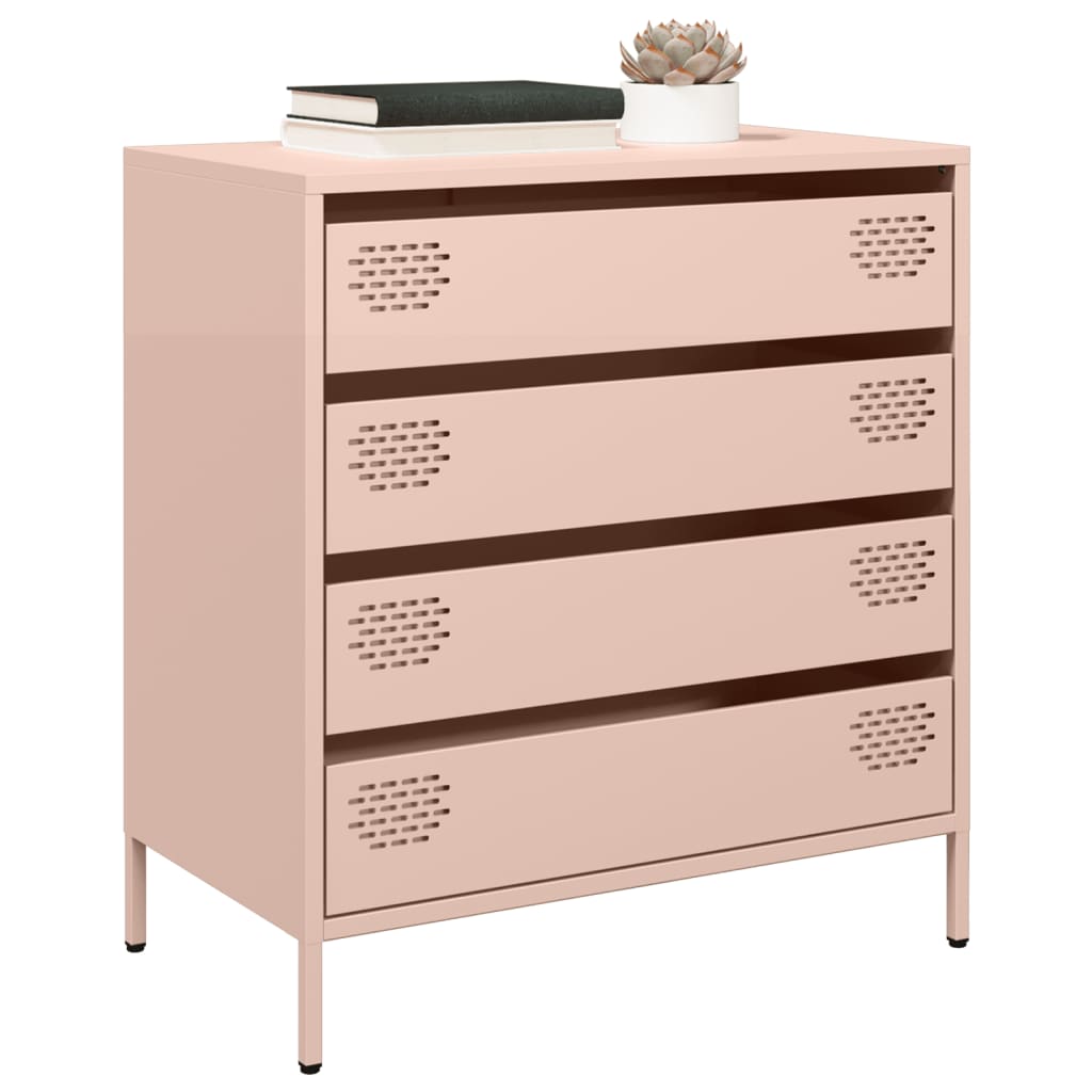 Dressoir 68x39x73,5 cm koudgewalst staal roze