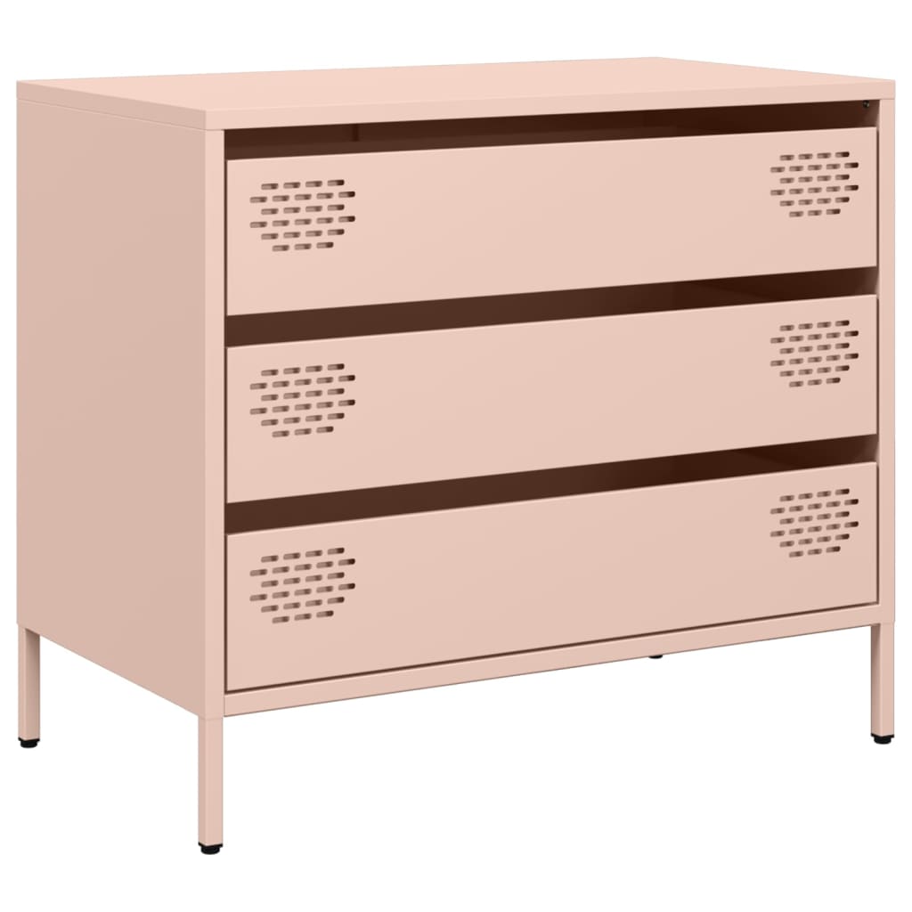 Dressoir 68x39x58,5 cm koudgewalst staal roze