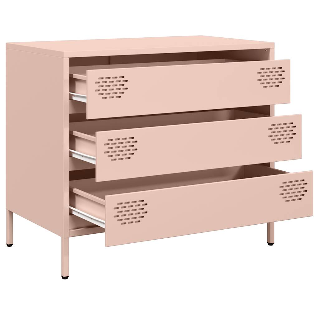 Dressoir 68x39x58,5 cm koudgewalst staal roze