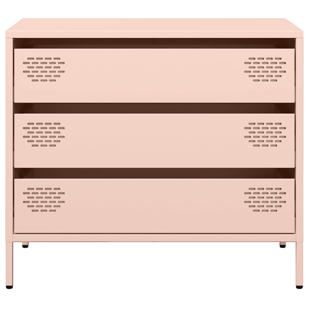 Dressoir 68x39x58,5 cm koudgewalst staal roze