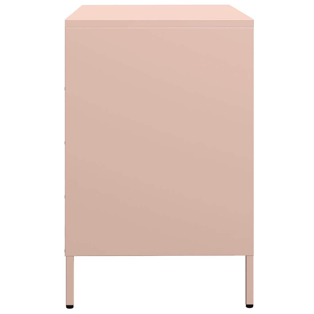 Dressoir 68x39x58,5 cm koudgewalst staal roze