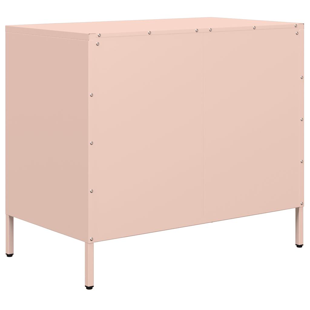 Dressoir 68x39x58,5 cm koudgewalst staal roze