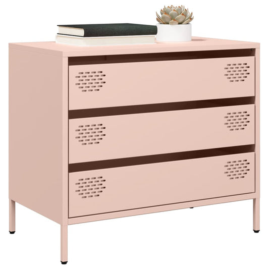 Dressoir 68x39x58,5 cm koudgewalst staal roze