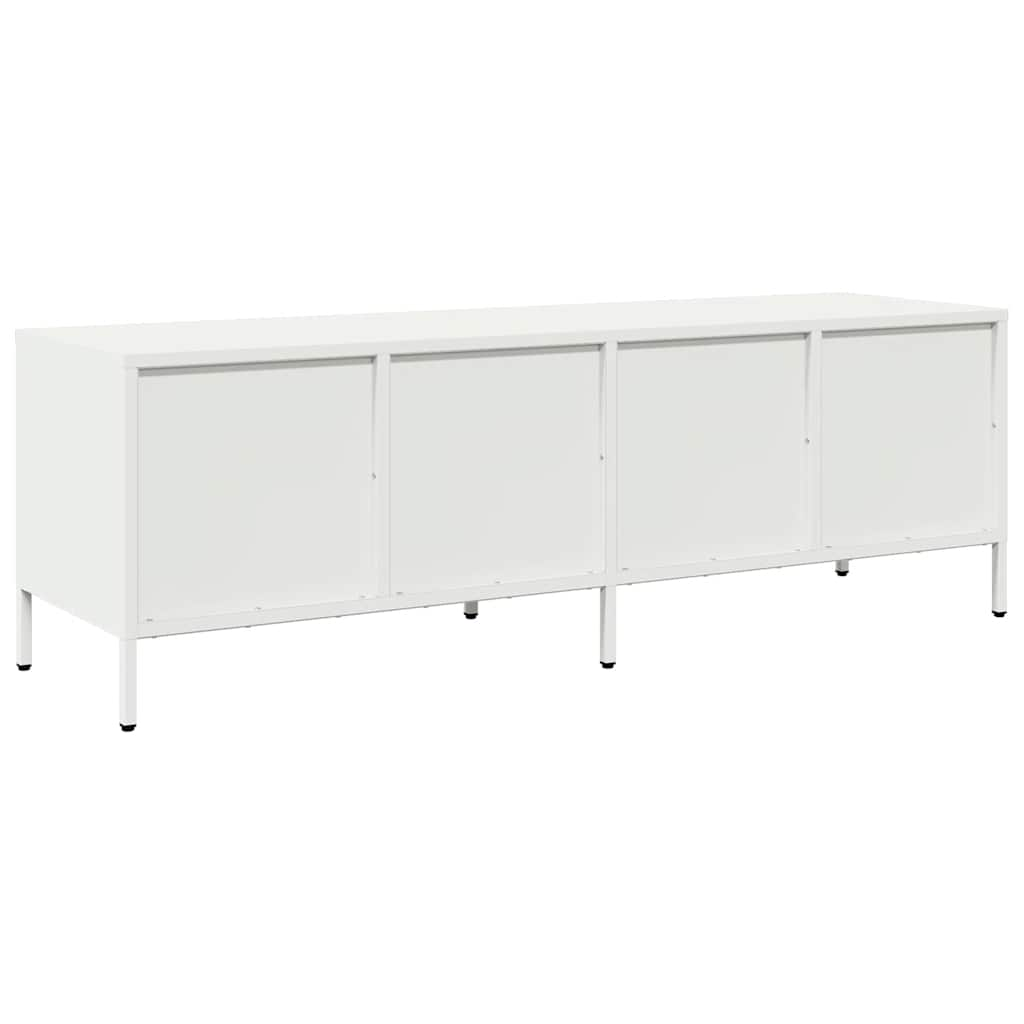 Tv-meubel 135x39x43,5 cm koudgewalst staal wit