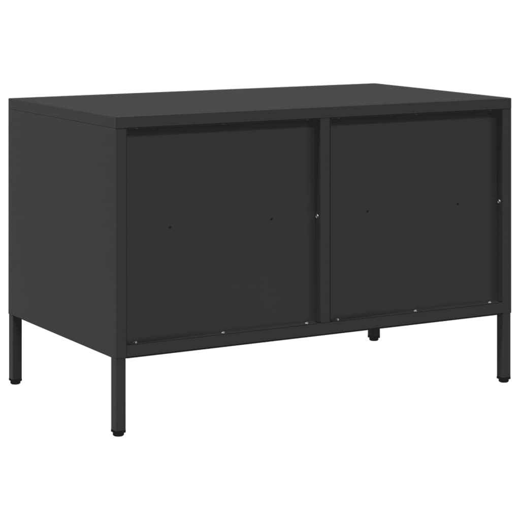 Tv-meubel 68x39x43,5 cm koudgewalst staal zwart