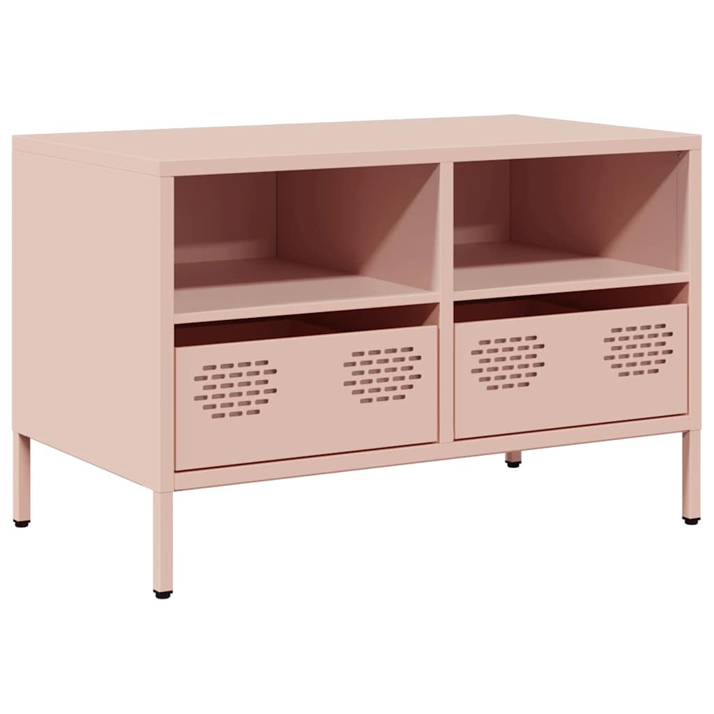 Tv-meubel 68x39x43,5 cm koudgewalst staal roze