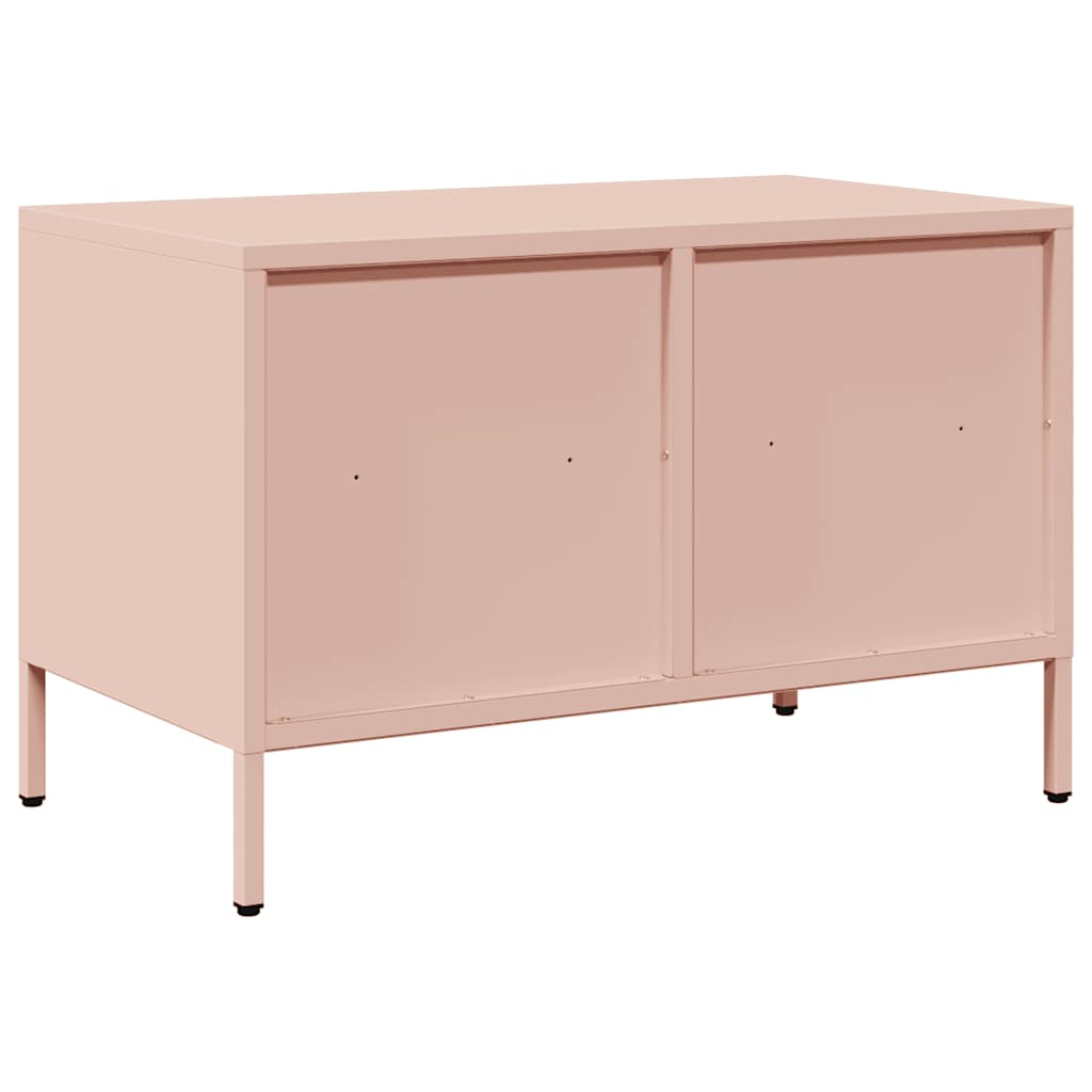 Tv-meubel 68x39x43,5 cm koudgewalst staal roze