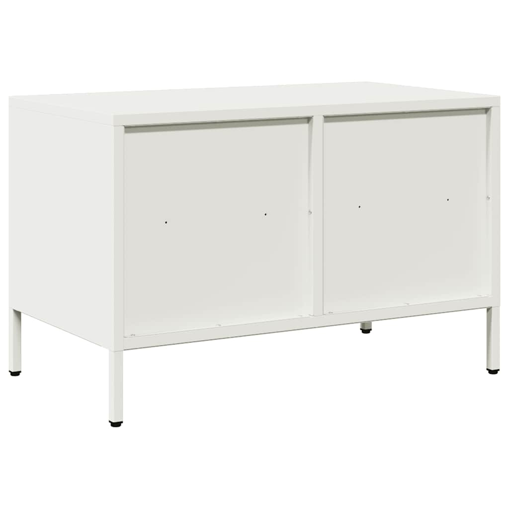 Tv-meubel 68x39x43,5 cm koudgewalst staal wit