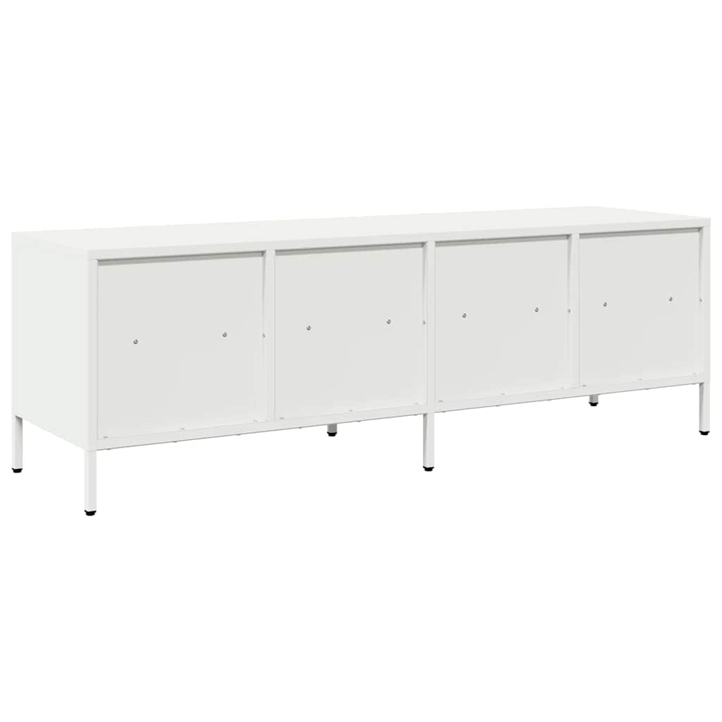 Tv-meubel 135x39x43,5 cm koudgewalst staal wit