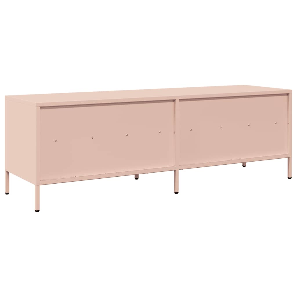 Tv-meubel 135x39x43,5 cm koudgewalst staal roze