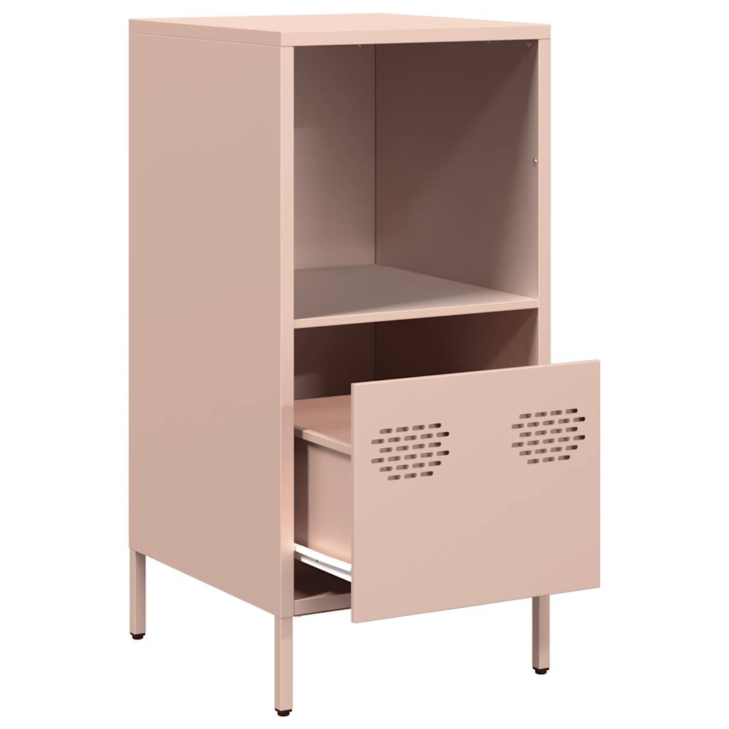 Dressoir 35x39x73,5 cm koudgewalst staal roze