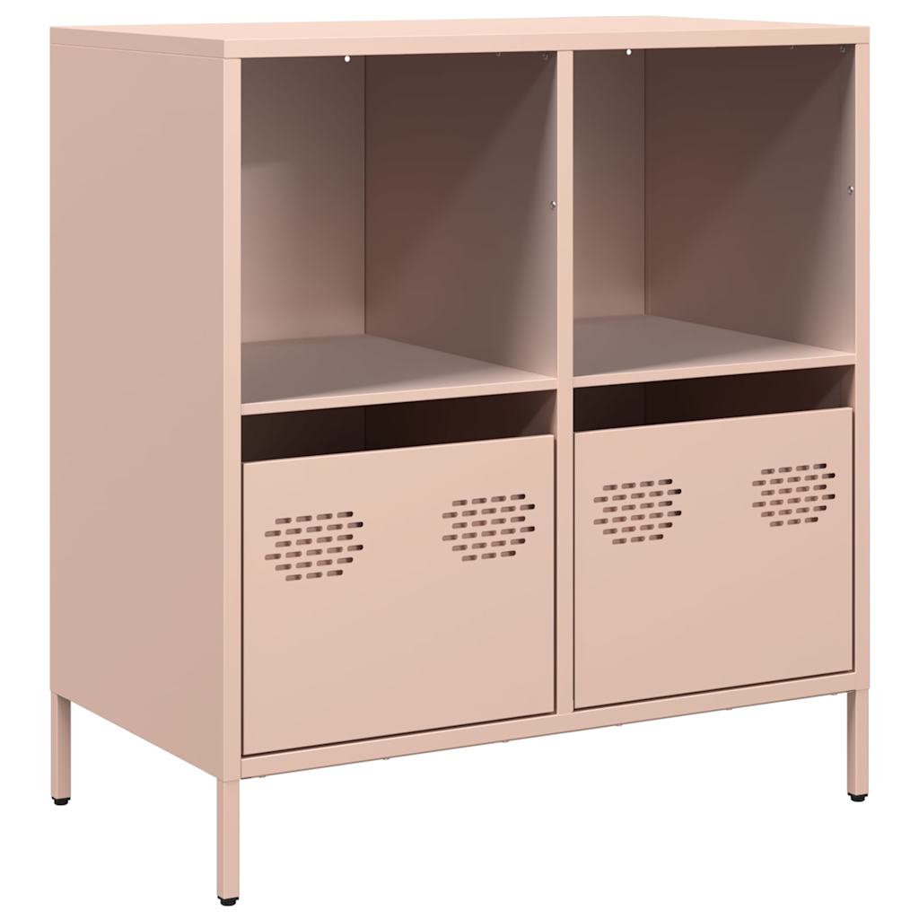 Dressoir 68x39x73,5 cm koudgewalst staal roze