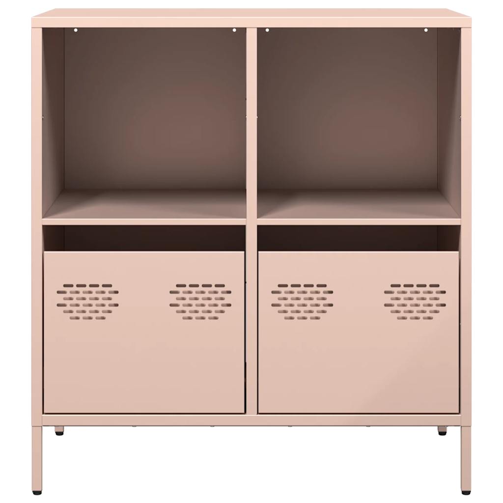 Dressoir 68x39x73,5 cm koudgewalst staal roze