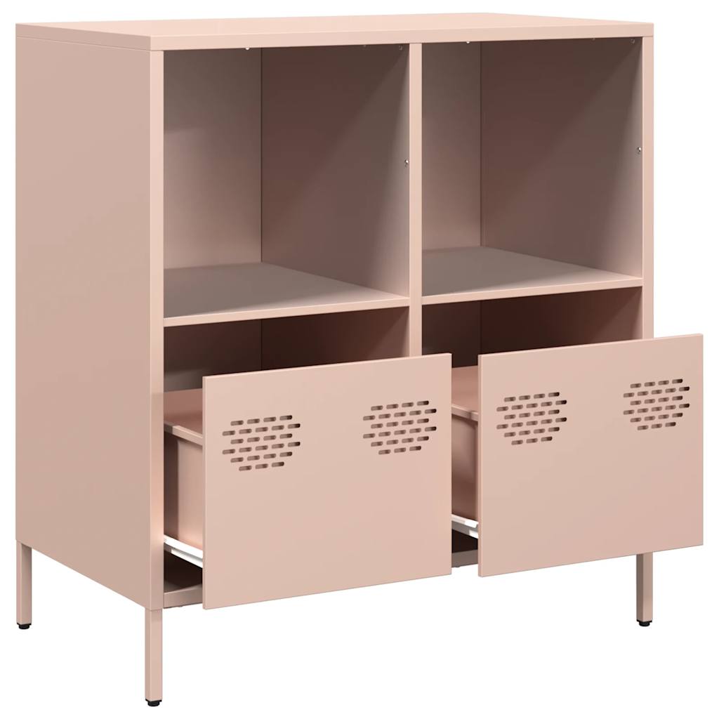 Dressoir 68x39x73,5 cm koudgewalst staal roze