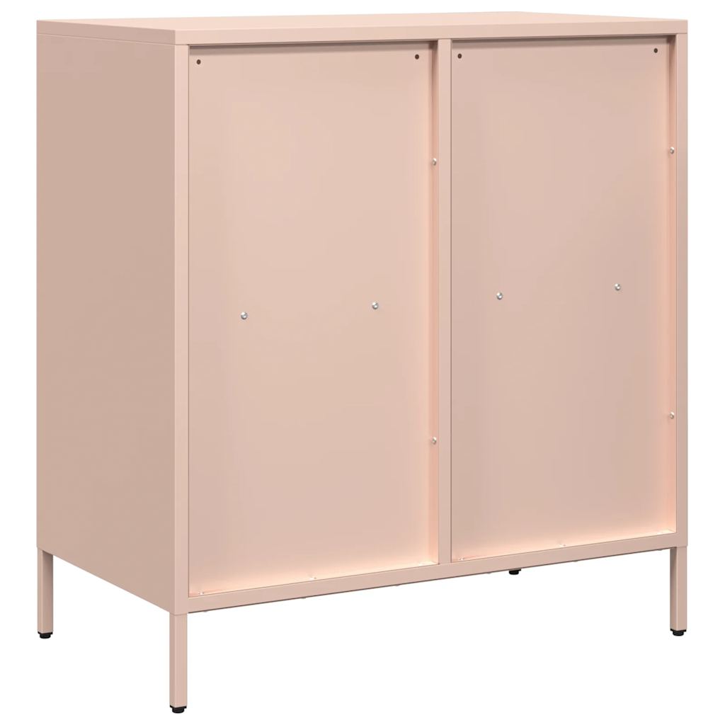 Dressoir 68x39x73,5 cm koudgewalst staal roze