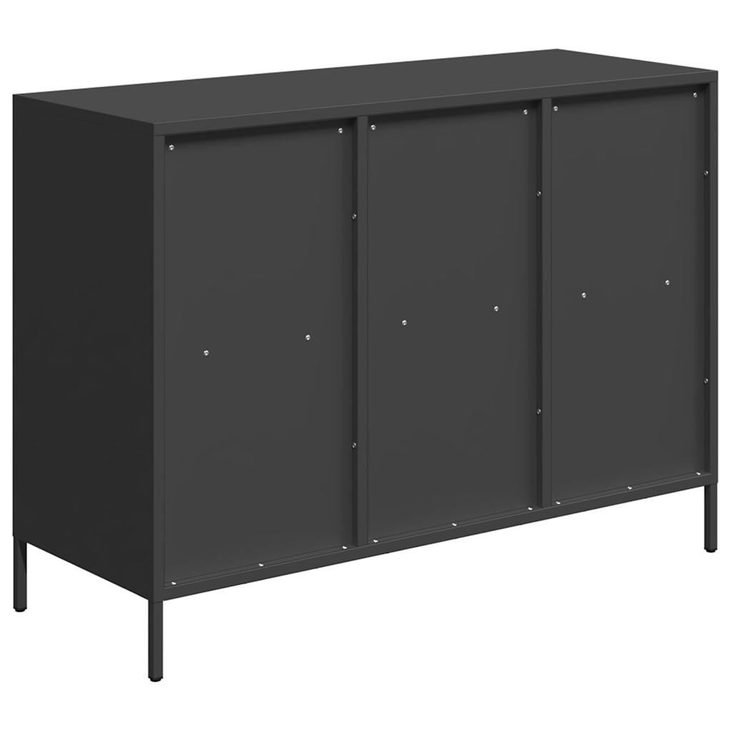 Dressoir 101,5x39x73,5 cm koudgewalst staal zwart