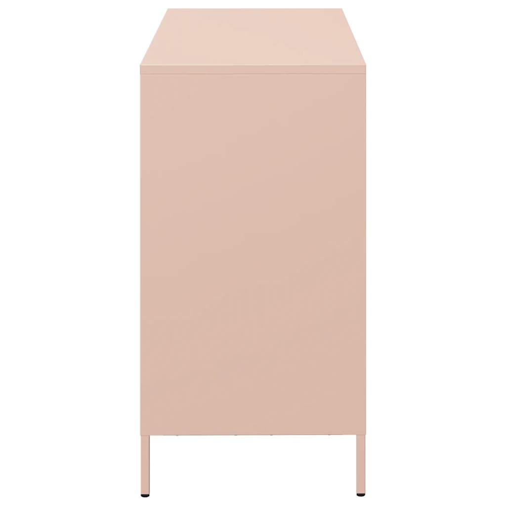 Dressoir 101,5x39x73,5 cm koudgewalst staal roze