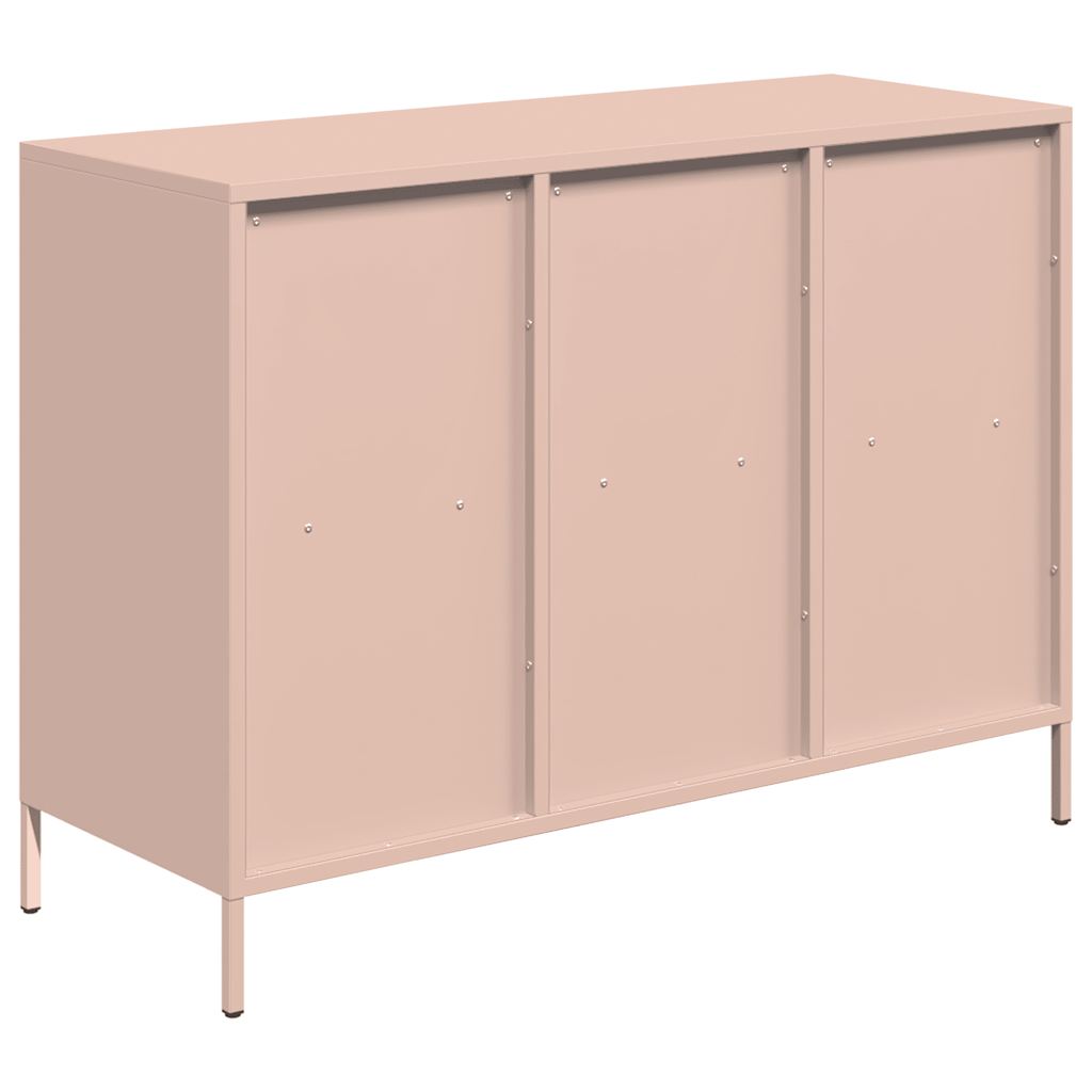 Dressoir 101,5x39x73,5 cm koudgewalst staal roze