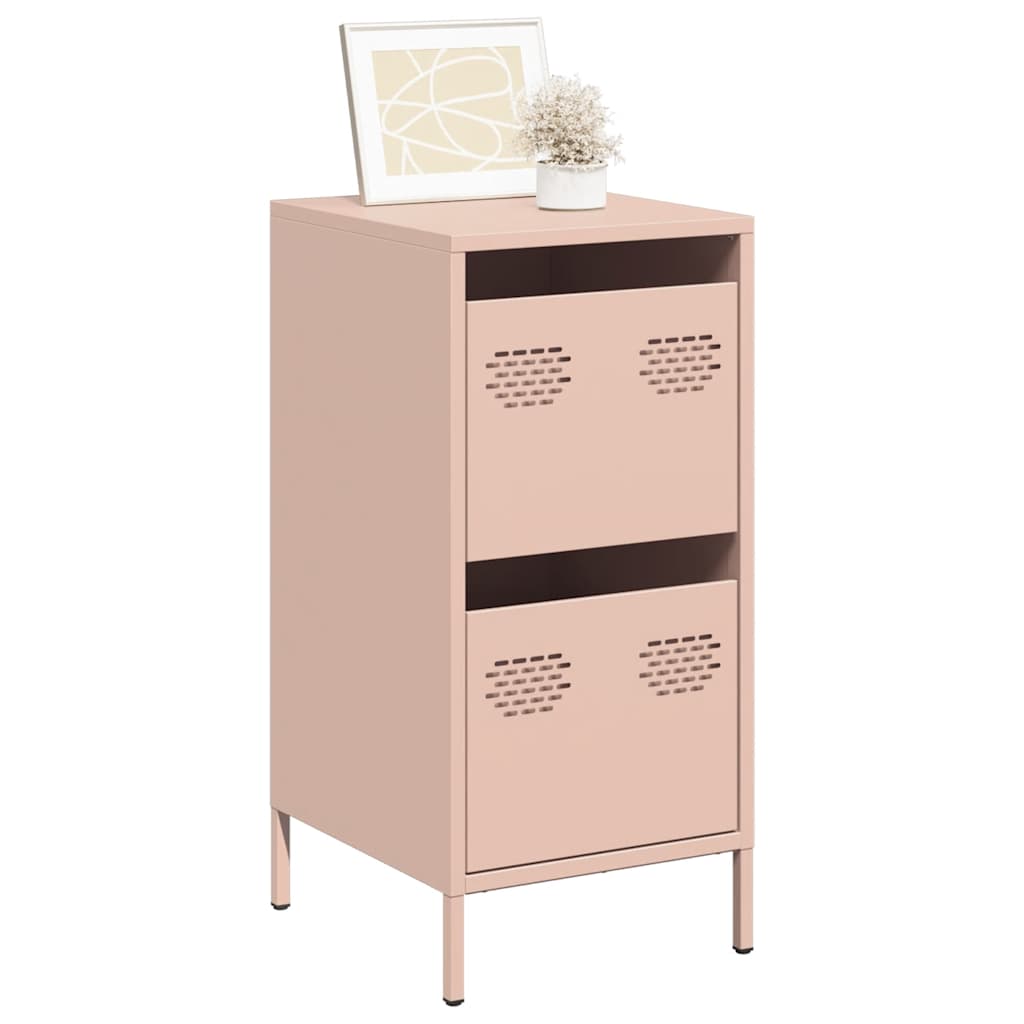 Dressoir 35x39x73,5 cm koudgewalst staal roze