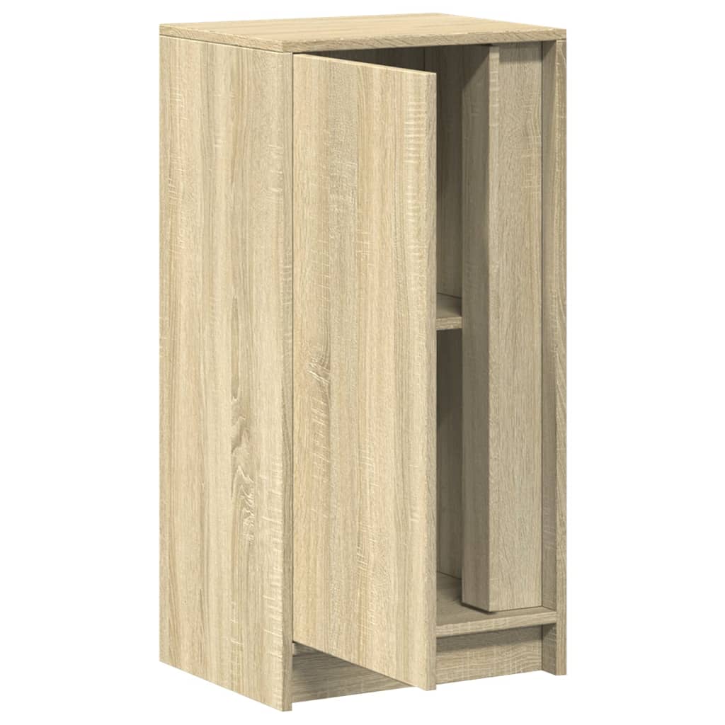 Dressoir met LED 42,5x34x85 cm bewerkt hout sonoma eikenkleurig