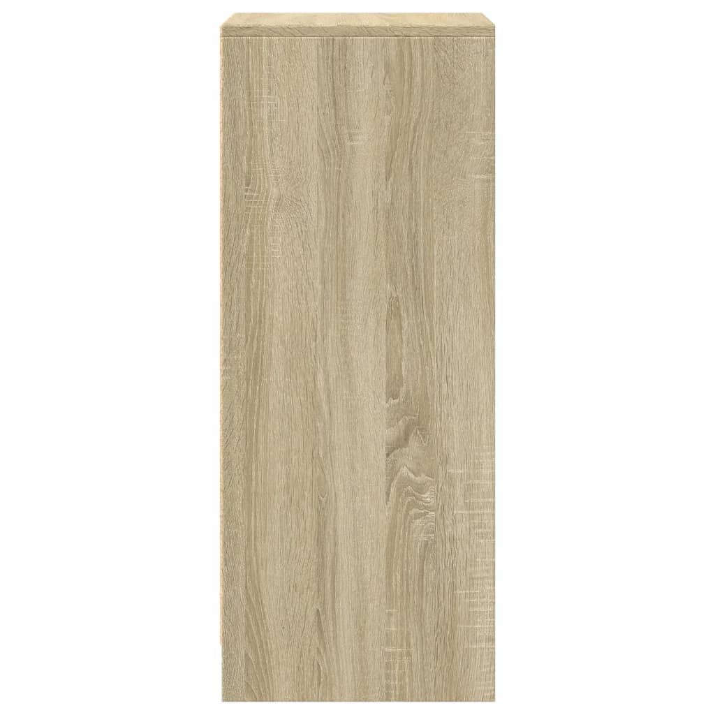 Dressoir met LED 42,5x34x85 cm bewerkt hout sonoma eikenkleurig