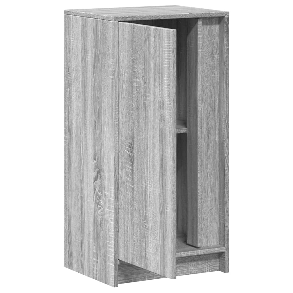 Dressoir met LED 42,5x34x85 cm bewerkt hout grijs sonoma eiken